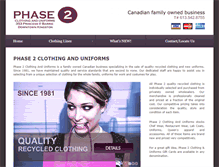 Tablet Screenshot of phase2clothing.com